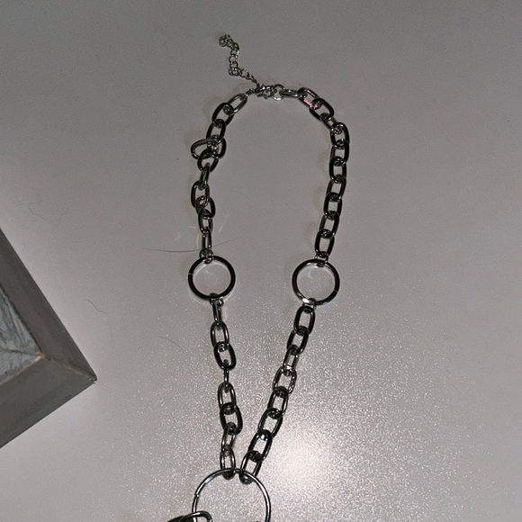 Bohemian Silver and Brown Chunky Necklace - Picture 3 of 3